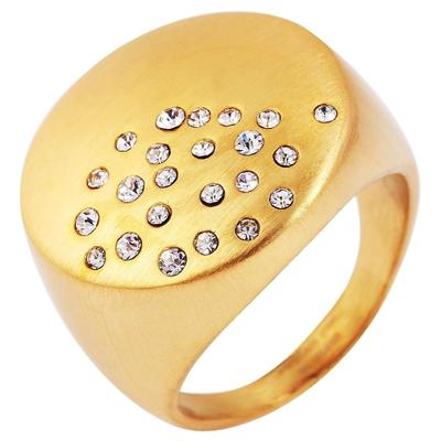 Fingerring ADELIA´S "Damen Ring aus Edelstahl" Gr. 56, gold, Fingerringe, Damen, 56, Edelstahl, Fingerring