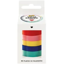 folia 5er-Pack Satinbänder-Mix »Rainbow« 10 mm x 4 m mehrfarbig