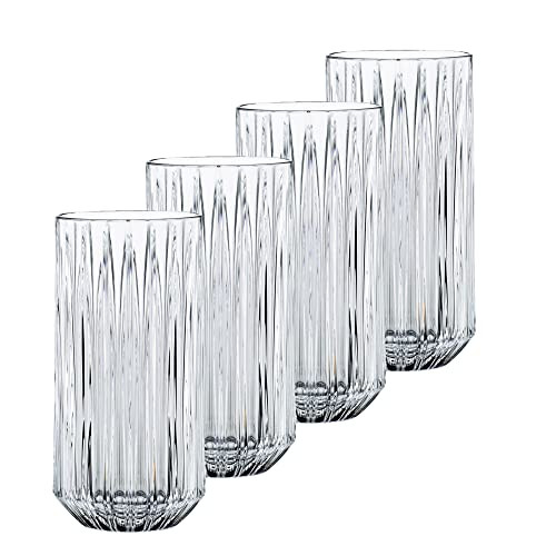 Nachtmann Jules 4-delige longdrinkset van kristalglas, 375 ml, Transparant