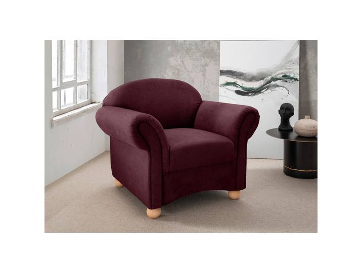 Livetastic Sessel Torello, Bordeaux, Holz, Buche, Uni, 90x84x80 cm, Made in EU, erweiterbar (Typenauswahl), Wohnzimmer, Sessel, Sonstige Sessel