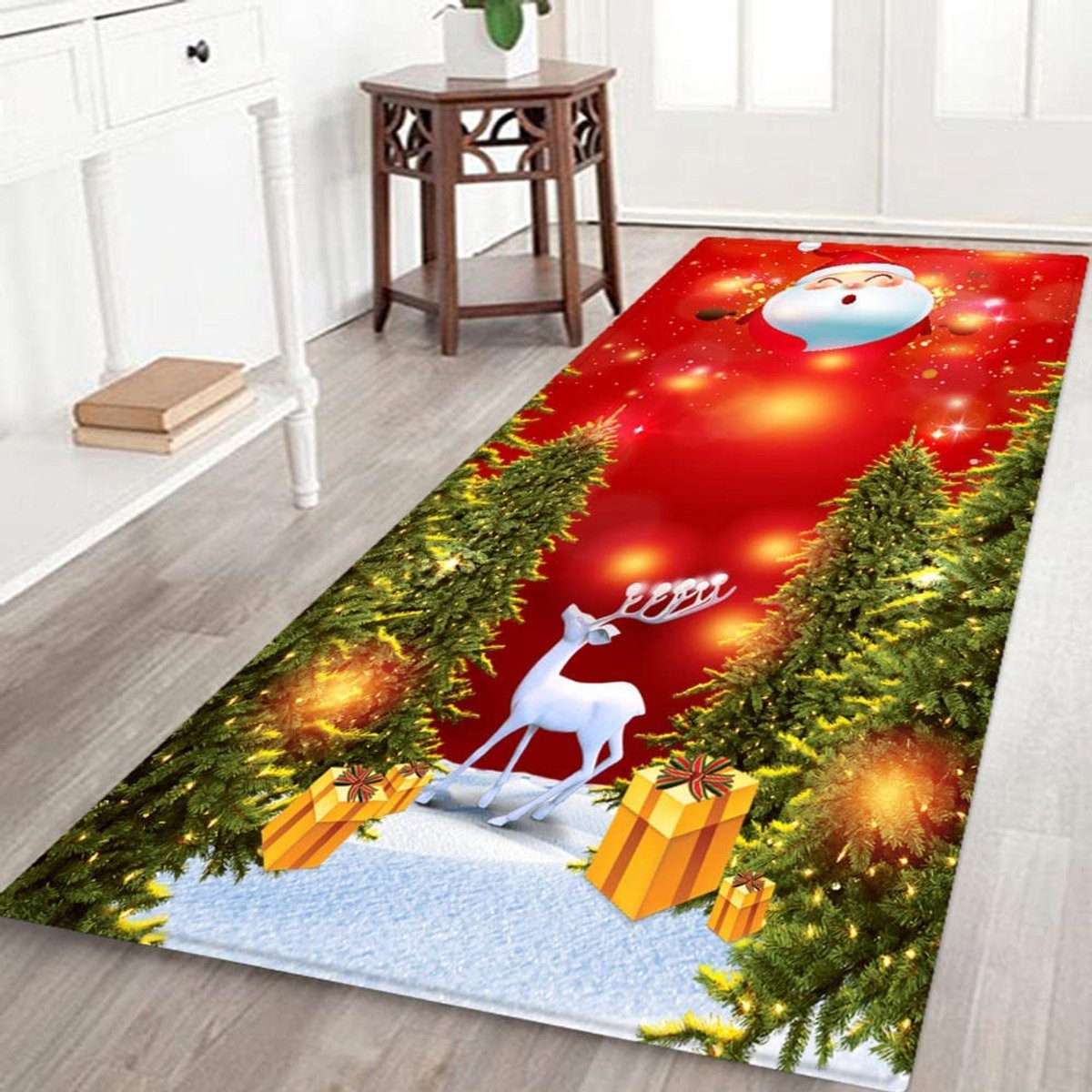 Wasbare Kerst Deurmat met Antislip 40 x 120 cm