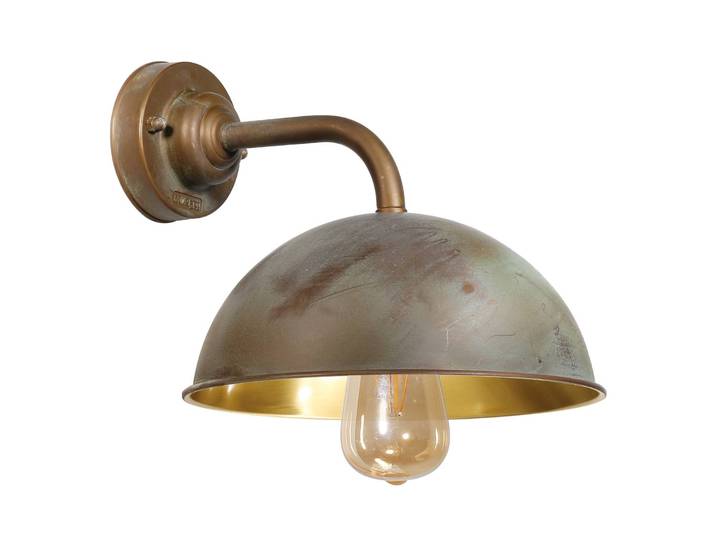 Moretti Luce Wandleuchte Circle, dimmbar, bronze / altmessing, für Wohn- / Esszimmer, Messing, Antik