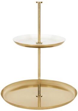 Kate and Laurel Laranya Tiered Round Decorative Tray - 12x12x15