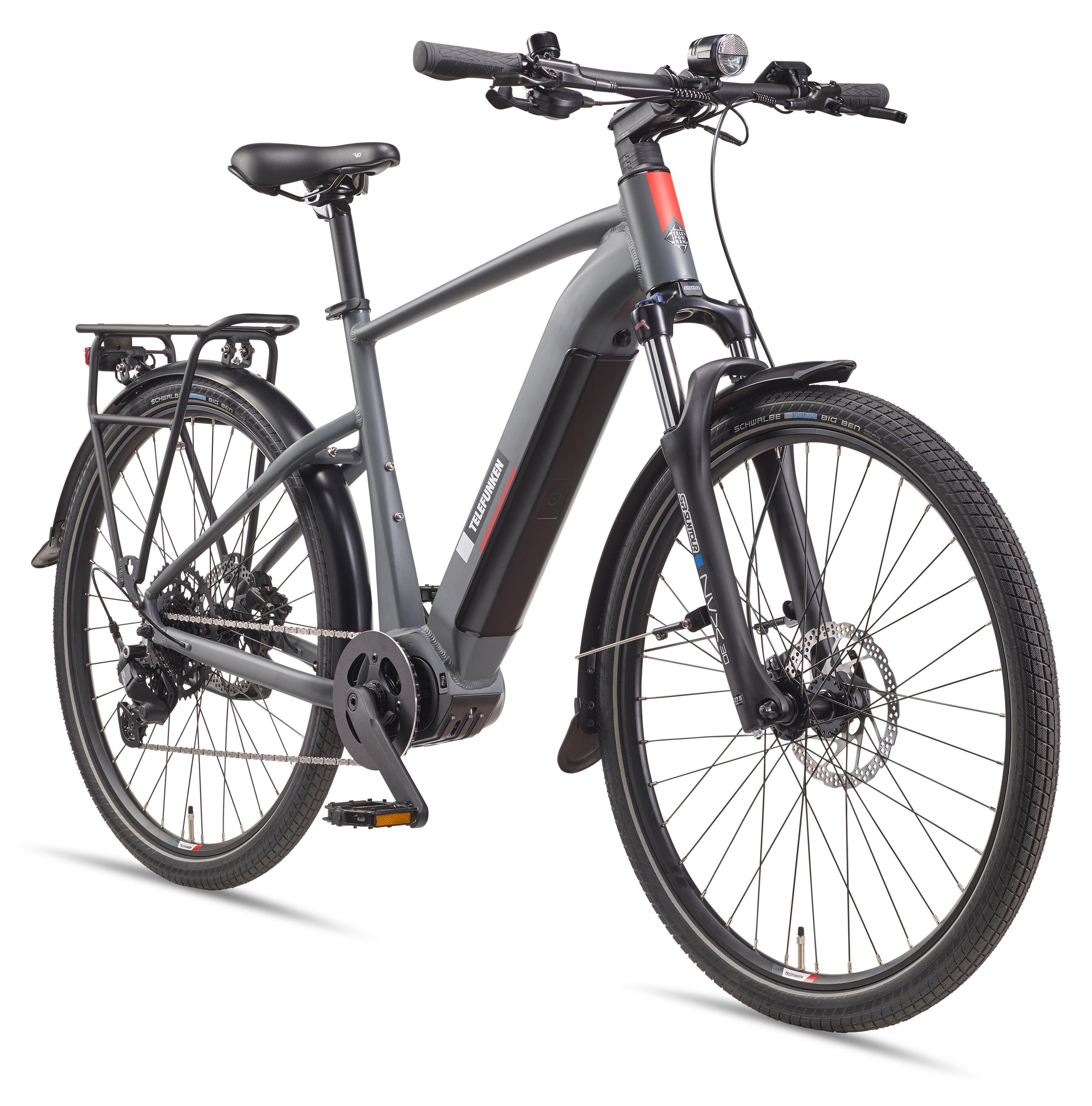 Telefunken City SUV E-Bike | Elektrofahrrad 27,5 Zoll | Mittelmotor | 9-Gang Kettenschaltung | 720 Wh Akku