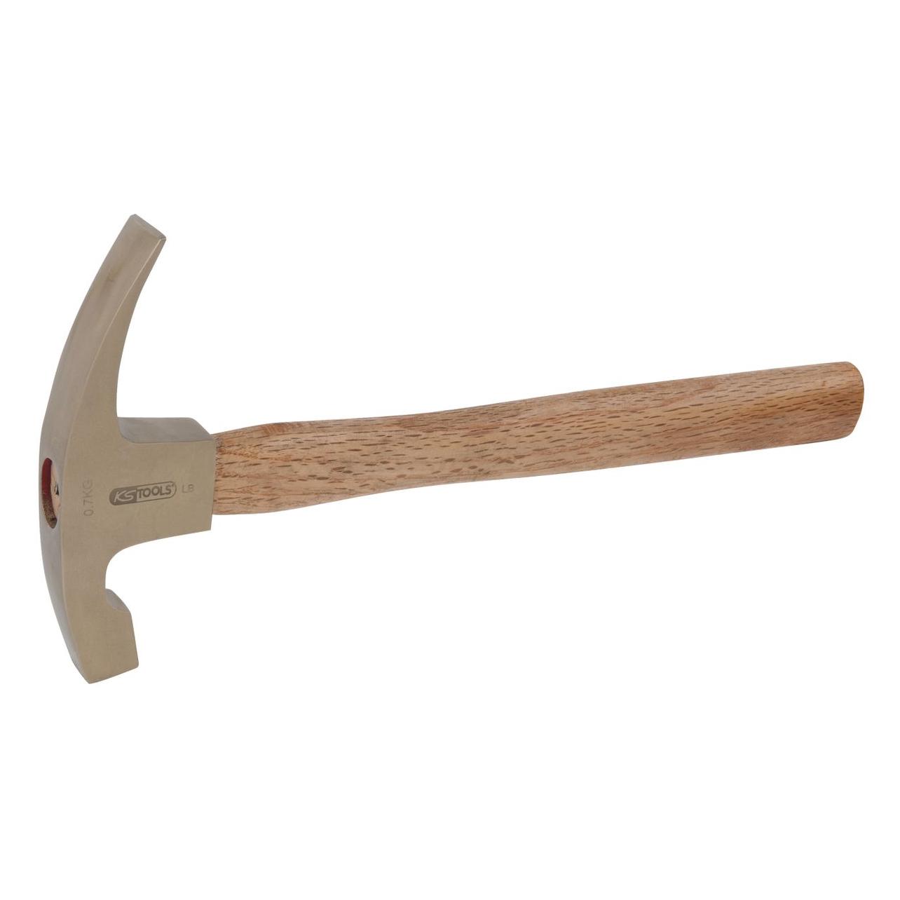 KS Tools BRONZEplus Maurerhammer, Stielart Hickory, amerikanische Form, 700 g (700 g) (963.2163)