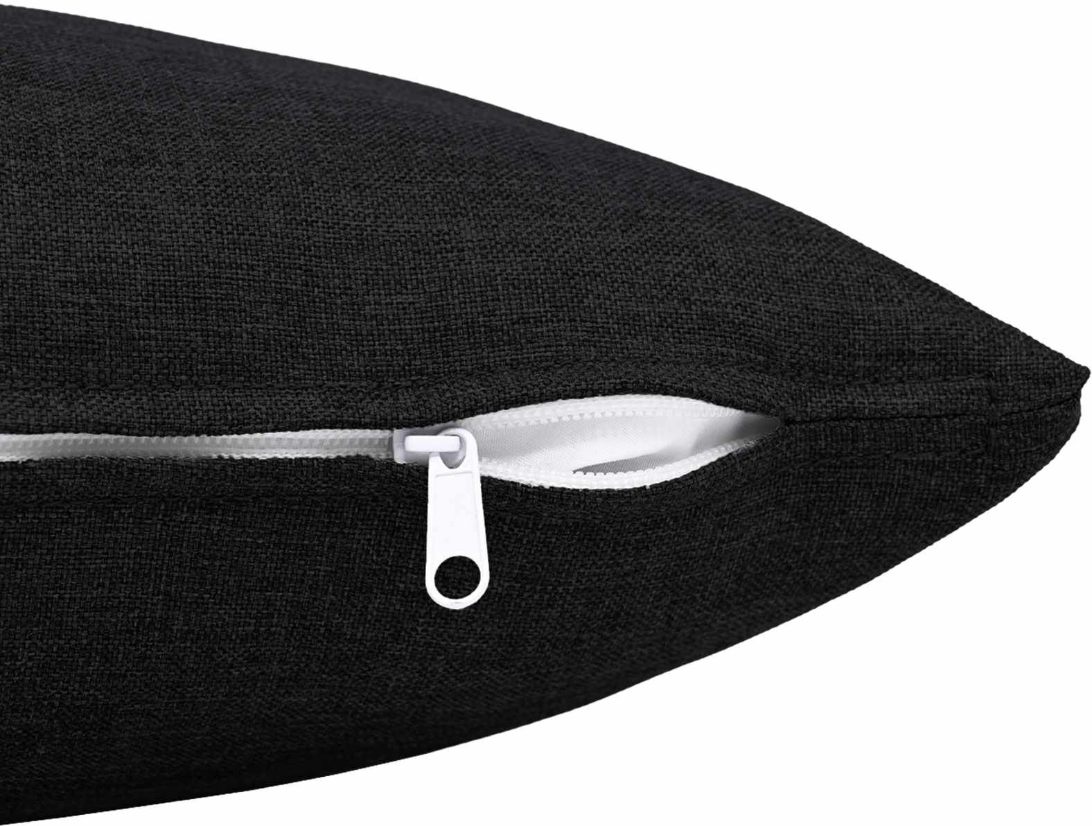 vidaXL Coussin avec oreiller HEERLEN 2 pc Noir Tissu