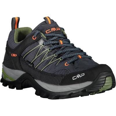 Wanderschuh CMP "Rigel Low Waterproof", Herren, Gr. 41, grau (anthra, grün), Leder, Textil, Schuhe Wanderschuh, wasserdicht