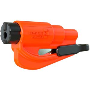 resqme Nothammer orange, 2 in 1, mit Gurtschneider und Federkörner, für LKW und Auto