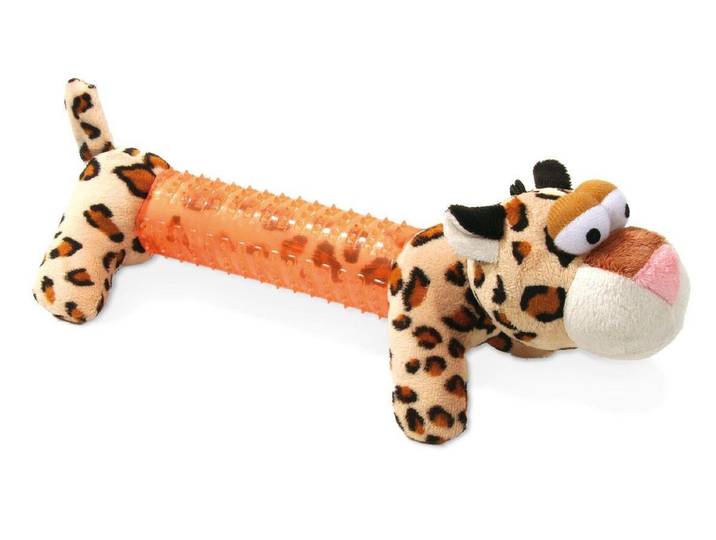 Tier-Intelligenzspielzeug SWISSPET Dental-Leo , orange, L:33,5cm Ø:12cm, Tierspielzeuge, Tier-Intelligenzspielzeug