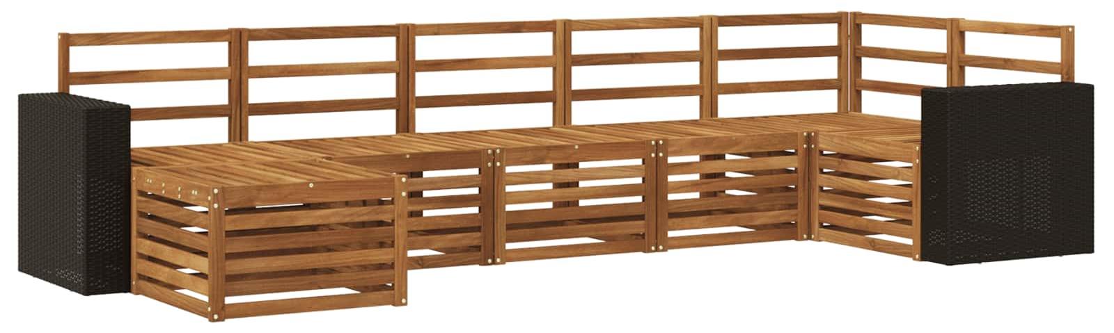 Ecksofa Set 7 pcs Natur