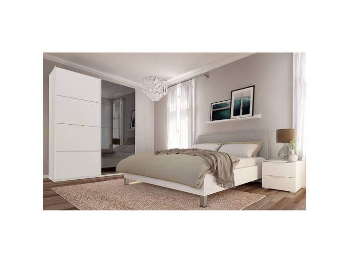 Schwebetürenschrank pure reflect+ 181 x 236cm Weiß/Alpinweiß 2 Türen