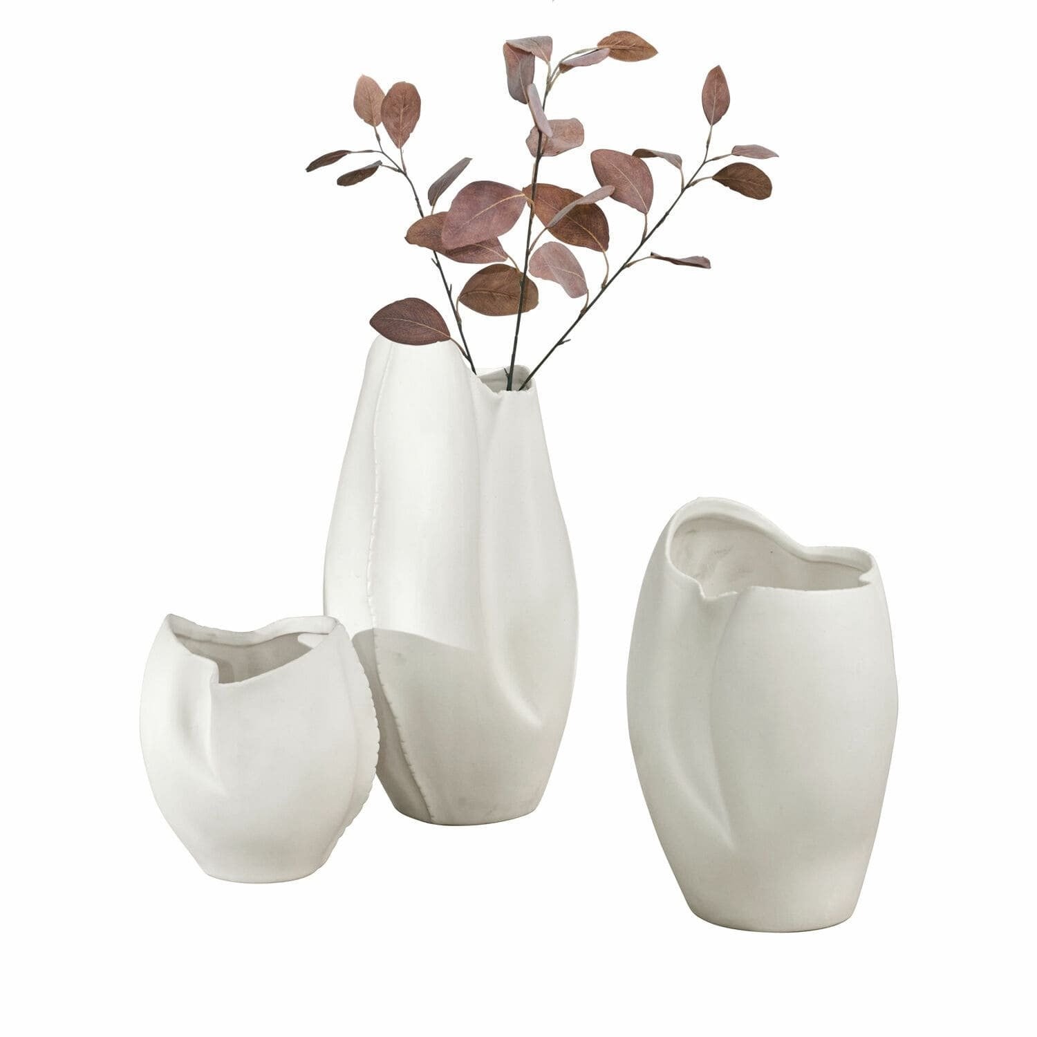 LOBERON Kazimad Vaas set van 3 wit