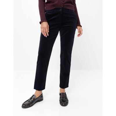 Cordhose BRAX "Style MARON S", Damen, Gr. 40L80, Langgrößen, navy, Web, 74% Baumwolle, 25% Viskose, 1% Elasthan, Hosen Cordhose