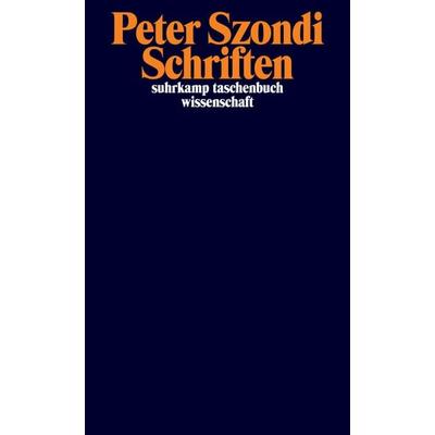 Schriften, Taschenbuch von Peter Szondi, Suhrkamp, 978-3-518-29624-0
