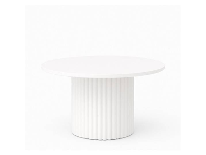 Sepro Meble Tisch Weiß Riko Mit Geriffelter Basis, 1x42x1 cm, Wohnzimmer, Wohnzimmertische, Couchtische