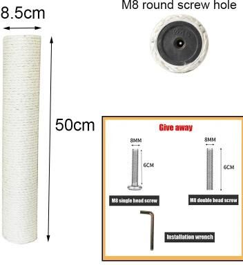 Uplifted Finds PVC Sisal Scratching Post Replacement 50 X 8.5 Cm