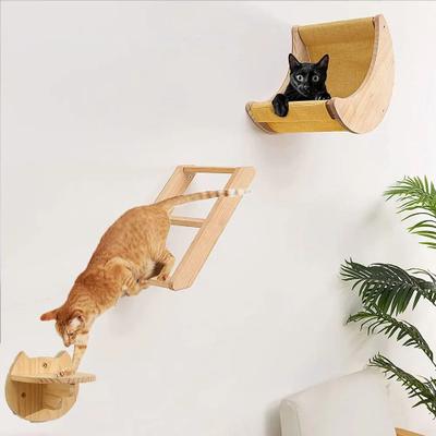 Uplift Essentials Cat Wall Climbing Shelves Set With Moon Perch Steps Ladder And Hammock Bed Cat Wall Climbing Shelves Set With Moon Perch Steps Ladder And Hammock Bed
