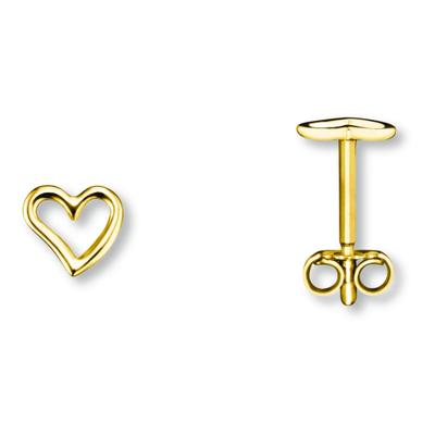 Paar Ohrstecker ONE ELEMENT "Herz Ohrringe Ohrstecker aus 333 Gelbgold", gold, Ohrringe, Damen, Damen, Gelbgold 333 Gold, Gelbgold 333, Gold, Herz mit Bedeutung – eine feine Geschenkidee für viele Anlässe