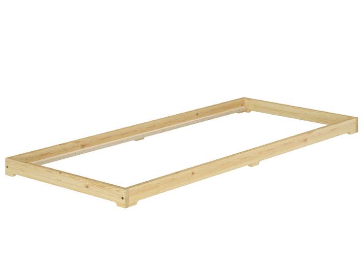 Kleines Futonbett Extra Niedriges Holzbett 80 x 180 cm Kiefer Massiv