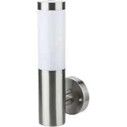 Außen Bereich Wand Lampe Edelstahl Park Balkon Leuchte FERNBEDIENUNG im Set inkl RGB LED Leuchtmittel