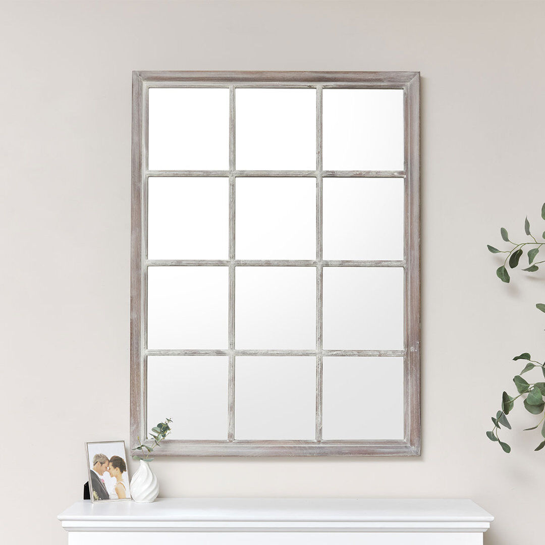 Melody Maison Wall and Accent Mirrors Rectangle Wall Overmantel Mirror Gray 120cm H X 90cm W X 3cm D