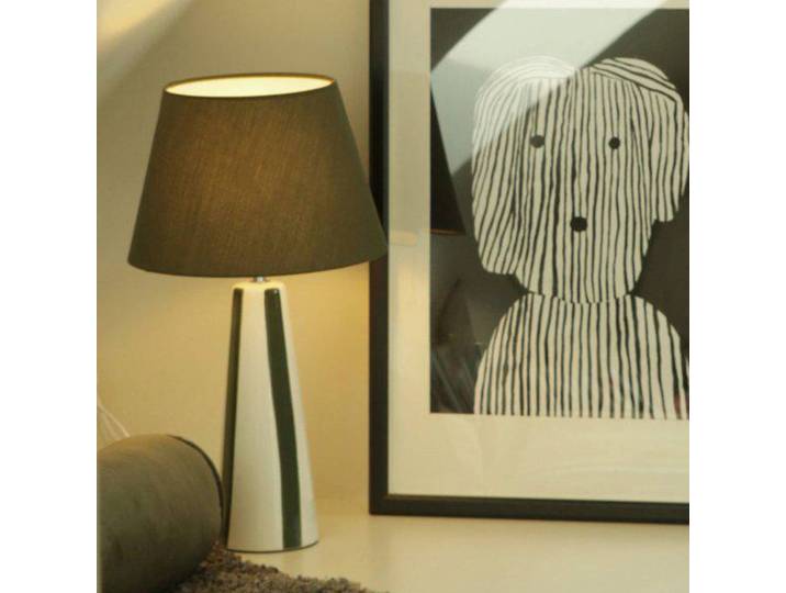 PR Home Tischlampe Leya, grün, für Wohn- / Esszimmer, Keramik, Modern, Tischlampe