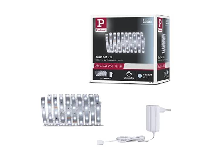 Paulmann 79856 Strips LED MaxLED 250 kit de base 3 m lumière du jour IP20 incl. Strips 1x24 watts strip bande lumineuse 6500 K