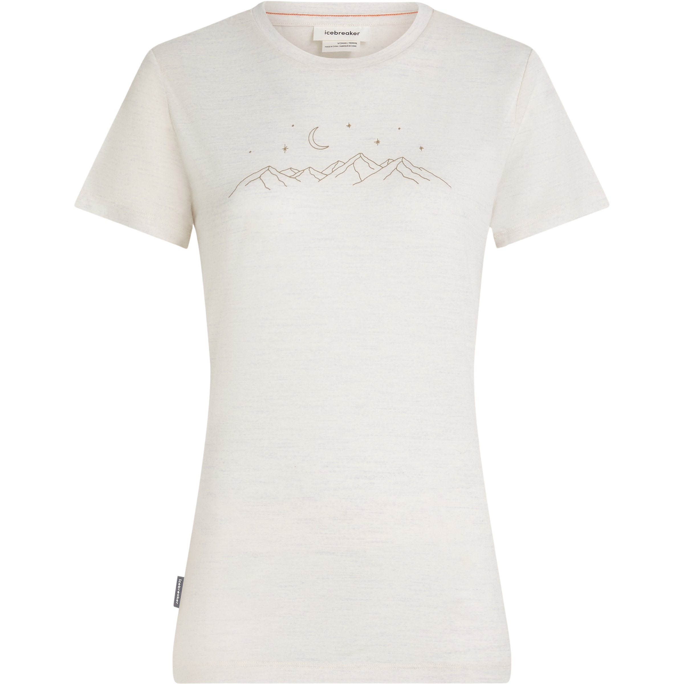 Icebreaker 150 Tech Lite Sparkling Stars Damen T-Shirts weiss Größe M Trekking Hautfreundlich Merinowolle