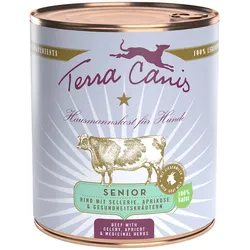 Terra Canis Senior 800g Dose Hundenassfutter 6 x 800 Gramm Rind & Kräuter