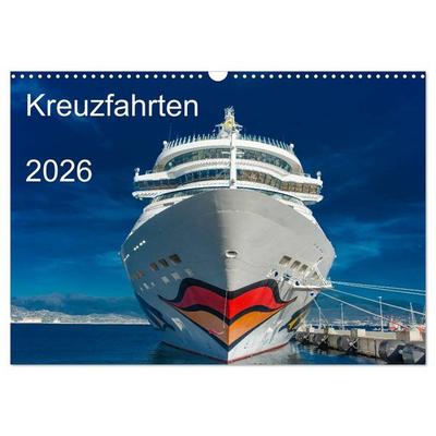 Kreuzfahrten 2026 (Wandkalender 2026 DIN A3 quer), CALVENDO Monatskalender