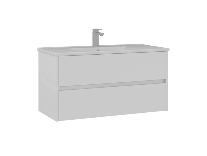 Meuble Vasque \ side 100 V3\ - 100 X 45 X 52 Cm - Matte White
