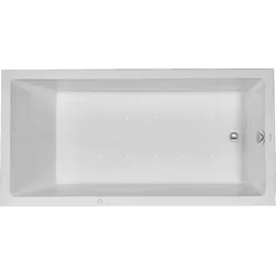 Duravit Starck Whirlpool, Einbauversion, 1 Rückenschräge, Gestell, Ab- und Überlaufgarnitur chrom, Air-System, 1800x900mm, 760050000AS0000