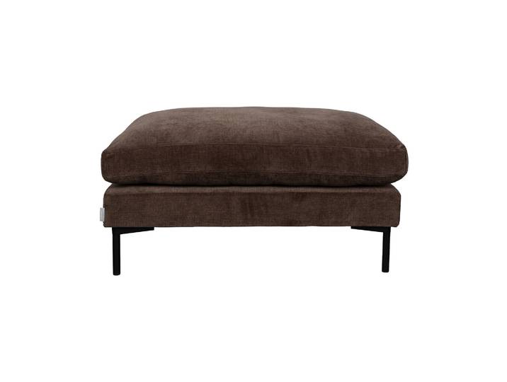 Pouf en tissu marron foncé Summer