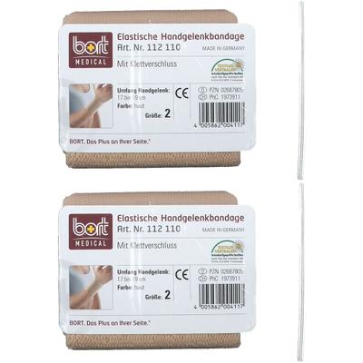 Bort Handg Klett GR2 Haut x2 2x1 St Bandage(s)