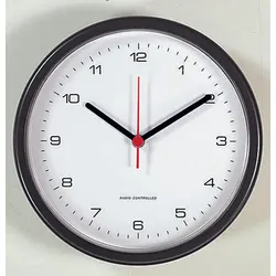 PEWETA Funkwanduhr Design Ø 25 cm schwarz