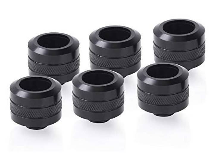 Alphacool Eiszapf. PRO 16mm 6erPack bk HardTube Fitting G1/4-1017628