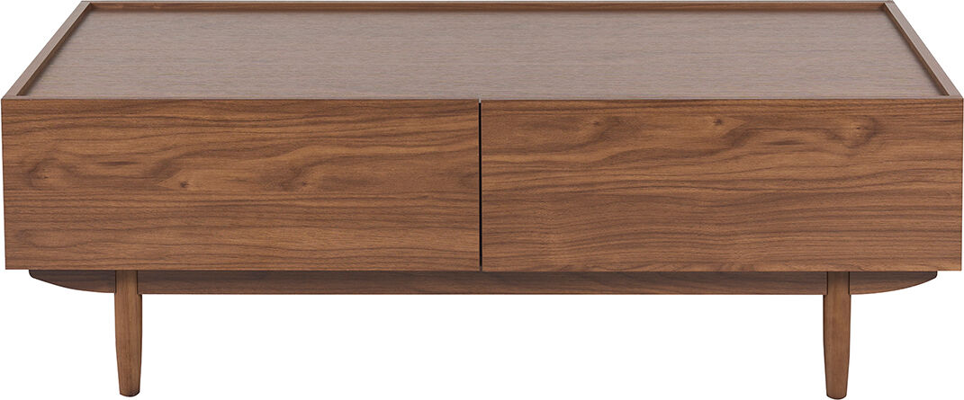 Miliboo Couchtisch mit Schubladen aus dunklem Holz B120 cm SANAA