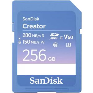 SanDisk SD-Karte Creator, SDSDXEP-256G-GNCIS, 256GB, bis 280 MB/s, SDXC, mit V60 und UHS-II U3