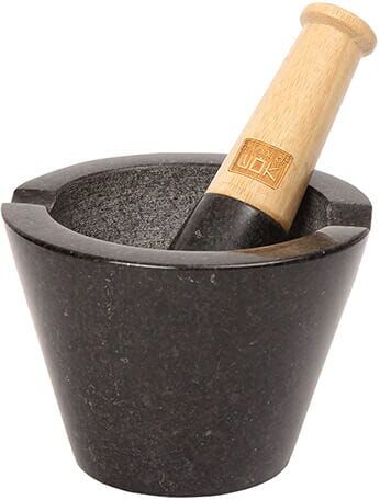 School of Wok by Dexam Granite Pestle and Mortar Black