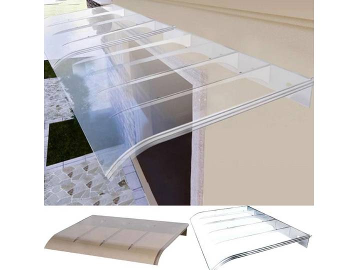 Auvent de fenêtre, auvent de porte avant, Durable, Transparent, couverture d'auvent de fenêtre de toit, couverture extérieure, auvent de fenêtre pour balcon extérieur