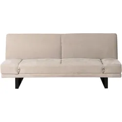 SCHLAFSOFA 2-Sitzer Chenillegewebe Hellbeige York