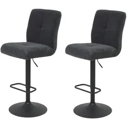 Tchibo - 2 Hela Barhocker »Leni« - 44x59x102cm - anthrazit -