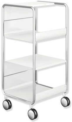 Hewi Beistellwagen 950.74.00060VR Gestell chrom, Ablage weiß hochglanz