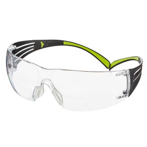 3M Schutzbrille SecureFit Lese-Schutzbrille 415, klar, Bügelbrille, mit Sehstärke +1,50, schwarz-grün