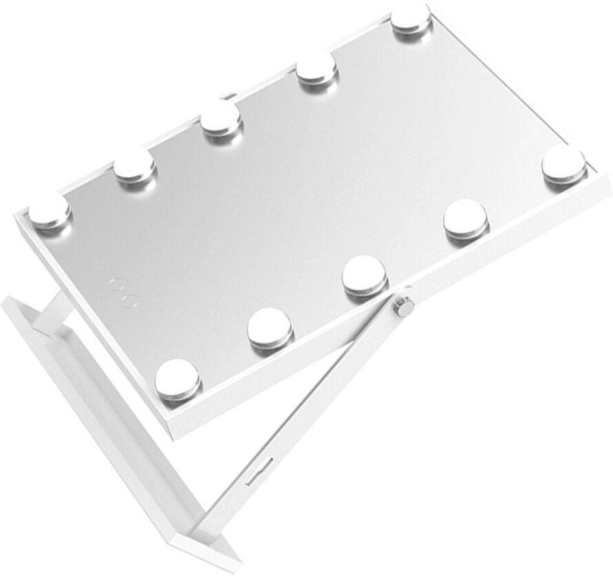 INF LED-beleuchteter Make-up-Spiegel mit 3-Farb stufenloser Dimmung, Touch-Steuerung, 360° Rotation und abnehmbarem Weiß