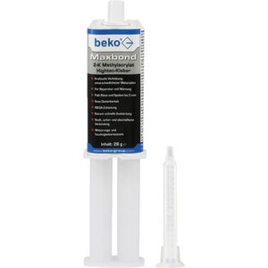 Beko 2-Komponenten-Kleber 270628 Maxbond, 28g, auf Acrylat Basis, weiß