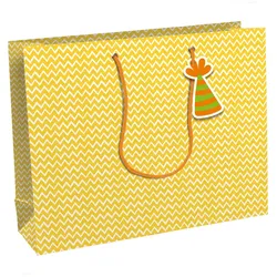 Clairefontaine 6x Safari, Kraft weiß, Geschenktasche Shopping 37,3x11,8x27 ,5 cm - Gelb 32499-6C