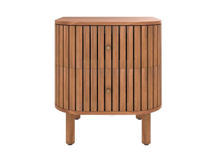 Table de chevet en bois d'acacia 2 tiroirs