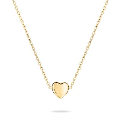 Kette mit Anhänger TAMARIS "Schmuck Geschenk Edelstahl Halskette Bold Hearts Herz", gold (gelbgoldfarben), Halsketten, Damen, Edelstahl, L: 45 B: 5mm, B:5mm