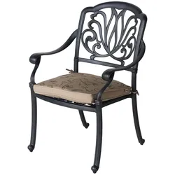 HARTMAN Amalfi Diningsessel, bronze, Alu-Guss, inkl. Wendekissen